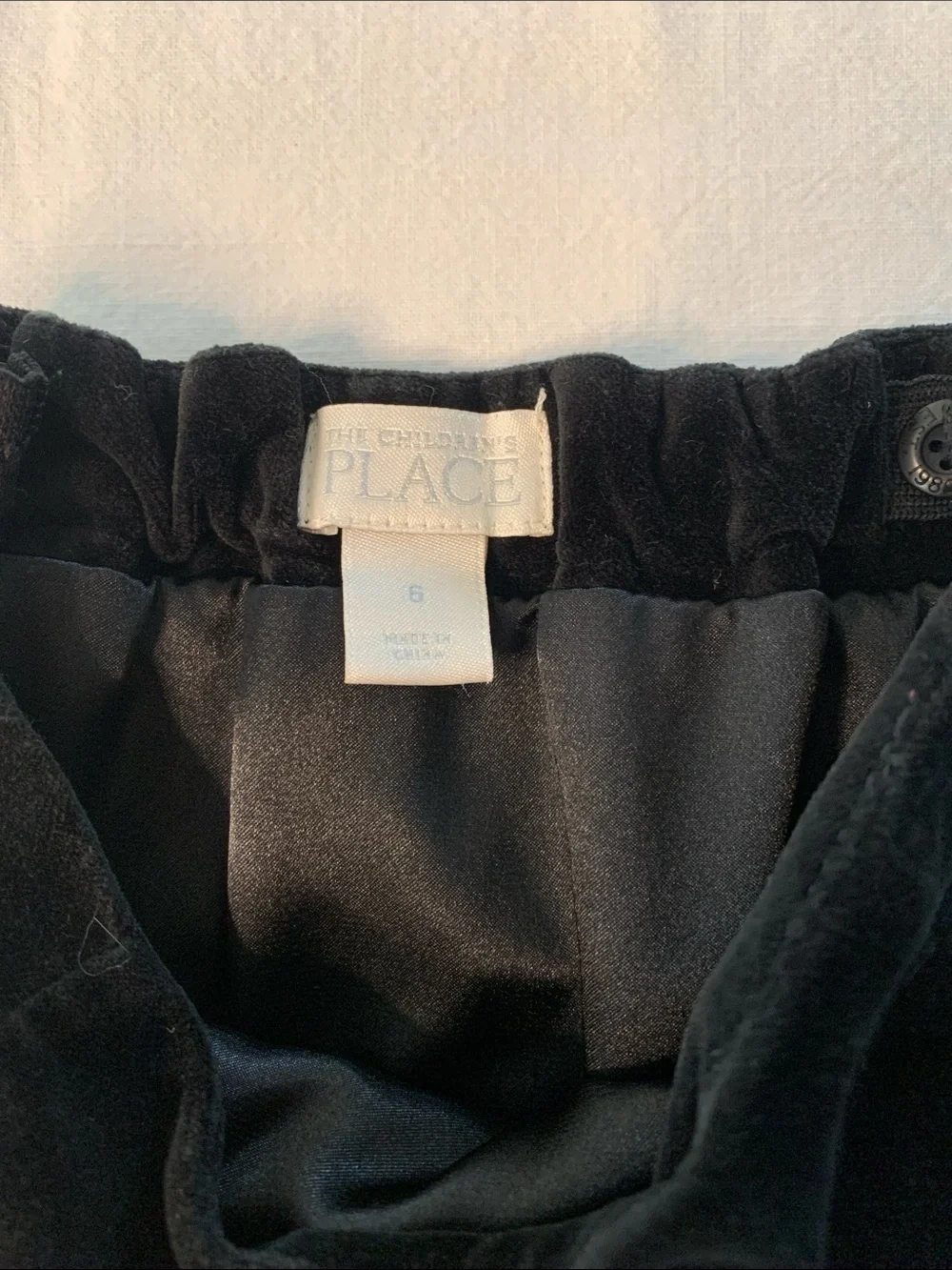 The Children's Place Vintage Black Velvet Ruffle Skirt with Rosette